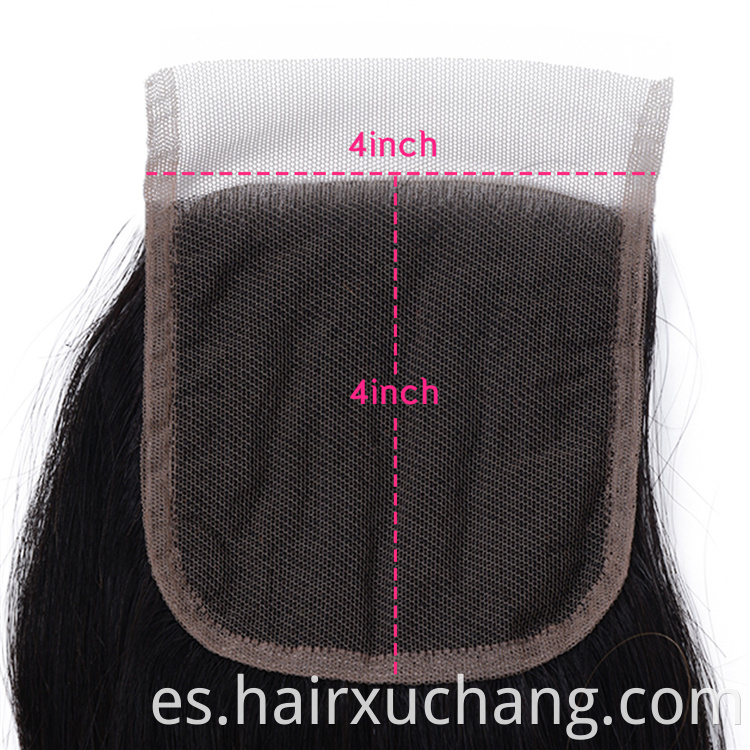 Nuevo producto Ombre 1B/30 Extensiones de cabello humano paquetes de cabello indio crudo con cierre